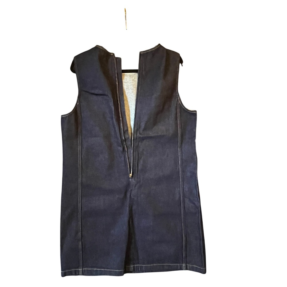 J.Crew Patch Pocket Denim Shift Dress NWT Women L Sleeveless Mini Utility Office - Picture 3 of 12